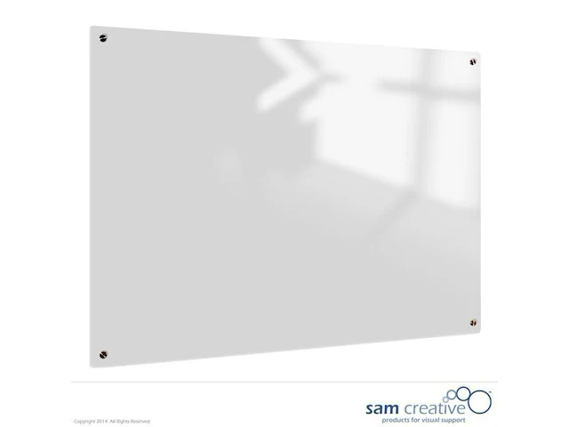 2 whiteboard glas solid clear white 100x200 cm sam creative, gswbm100200 - afbeelding 1 van  4