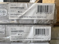 2 whiteboard glas wandpaneel clear white 100x200 cm sam creative, gswam100200 - afbeelding 5 van  6