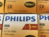2 x 10 gloeilampen van philips 100 watt. transport risico koper - afbeelding 7 van  7