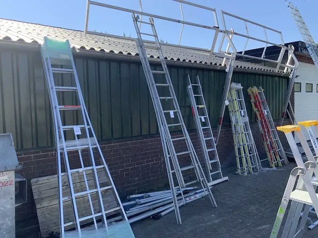 2 x 12 aluminium ladder - afbeelding 1 van  5