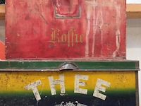 2 x blikken opbergbak ( koffie en thee ) - afbeelding 1 van  5