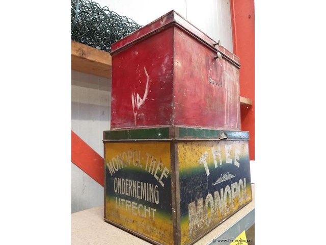 2 x blikken opbergbak ( koffie en thee ) - afbeelding 2 van  5