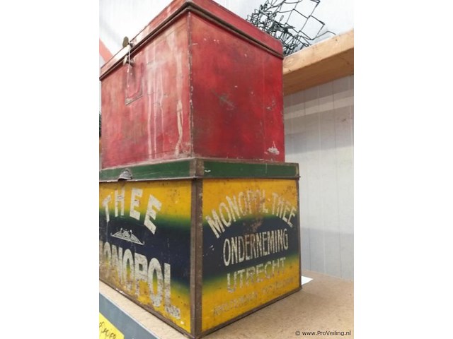 2 x blikken opbergbak ( koffie en thee ) - afbeelding 3 van  5