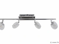 2 x led plafondspot – hl7164l – 5w – 4000k – neutraal wit – zilver - afbeelding 4 van  4