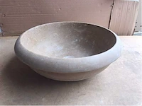 2 x natuursteen travertin noce waskom 40,6x15 cm - afbeelding 2 van  5