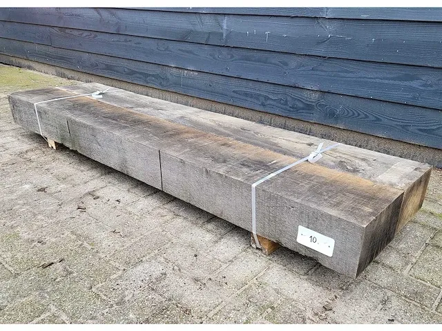 2 x rustieke eiken bielzen 150 x 250mm , lengte 200 cm - afbeelding 2 van  5