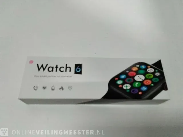 2 x smart watches watch 6, zwart en rose - afbeelding 1 van  3