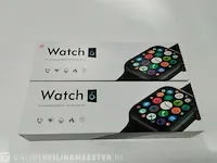 2 x smart watches watch 6, zwart en rose - afbeelding 2 van  3