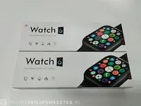 2 x smart watches watch 6, zwart en rose - afbeelding 1 van  2