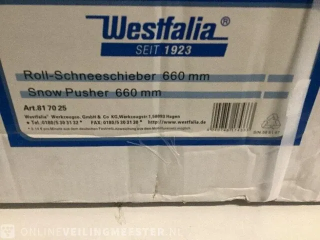 2 x sneeuwschuiver op wielen westfalia, 817025, zilver/zwart - afbeelding 2 van  3