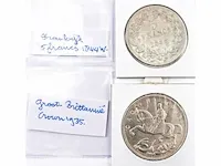 2 zilveren munten frankrijk en groot brittannië 1844, 1935 - afbeelding 2 van  2