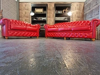 2-zits + 3-zits set chesterfield, melbourne, rood - afbeelding 2 van  5