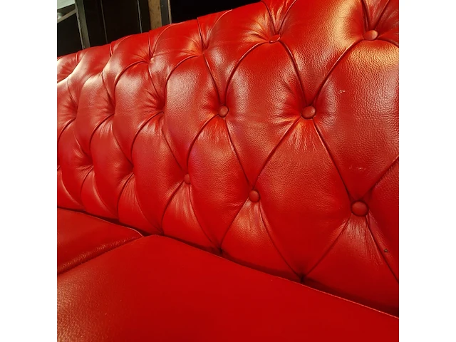 2-zits + 3-zits set chesterfield, melbourne, rood - afbeelding 4 van  5