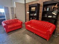 2-zits + 3-zits set chesterfield, melbourne, rood - afbeelding 5 van  5