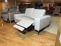 2-zits bank, beige leer, elektrisch verstelbare relaxfunctie - afbeelding 2 van  5