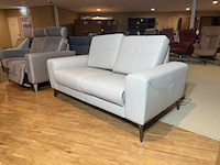 2-zits bank, beige leer, elektrisch verstelbare relaxfunctie - afbeelding 3 van  5