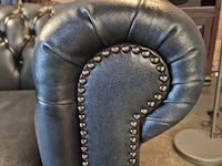 2-zits bank chesterfield, brighton, blauw - afbeelding 3 van  3