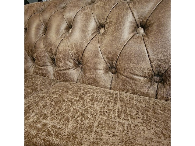 2-zits bank chesterfield, brighton, bruin - afbeelding 5 van  6