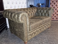 2-zits bank chesterfield, brighton, groen - afbeelding 2 van  6