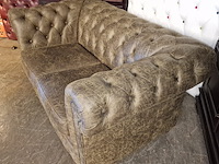 2-zits bank chesterfield, brighton, groen - afbeelding 4 van  6