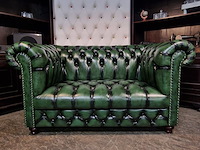 2-zits bank chesterfield, brighton, groen - afbeelding 1 van  5