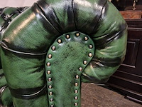 2-zits bank chesterfield, brighton, groen - afbeelding 4 van  5