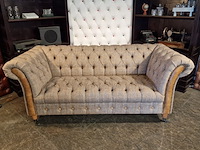 2-zits bank chesterfield, candytuft, grijs - afbeelding 2 van  6