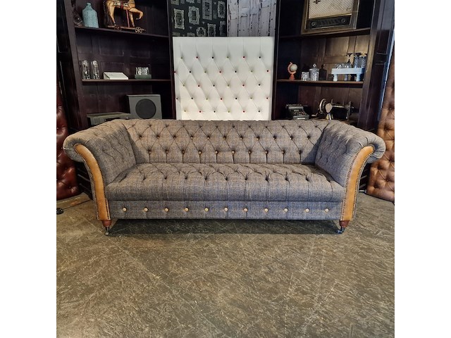 2-zits bank chesterfield, candytuft, grijs - afbeelding 1 van  7