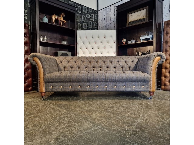 2-zits bank chesterfield, candytuft, grijs - afbeelding 2 van  7