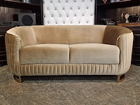 2-zits bank chesterfield, cessnock, bruin - afbeelding 1 van  4