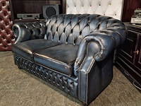 2-zits bank chesterfield, charlston, blauw - afbeelding 4 van  5