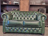 2-zits bank chesterfield, charlston , groen - afbeelding 1 van  5