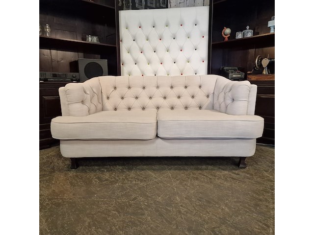 2-zits bank chesterfield, chesterfield, grijs - afbeelding 2 van  5