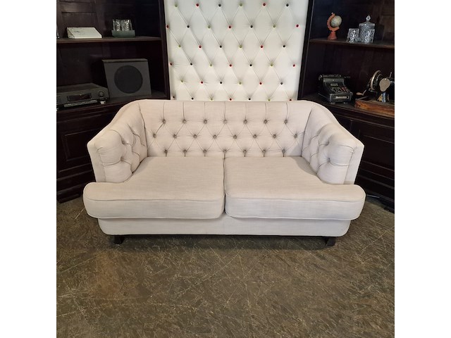 2-zits bank chesterfield, chesterfield, grijs - afbeelding 3 van  5