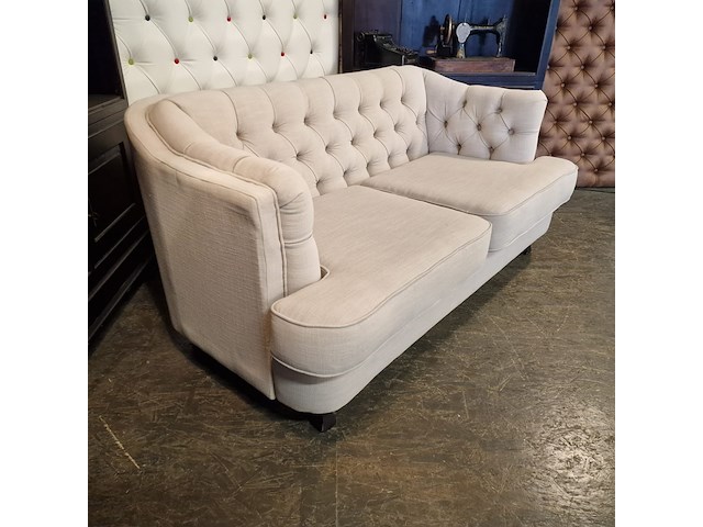 2-zits bank chesterfield, chesterfield, grijs - afbeelding 5 van  5