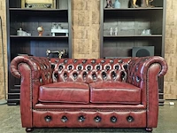 2-zits bank chesterfield, cresswell, rood - afbeelding 1 van  4