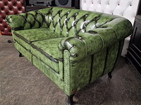 2-zits bank chesterfield, hampton, groen - afbeelding 3 van  4