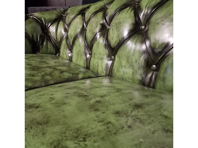 2-zits bank chesterfield, hampton, groen - afbeelding 4 van  4