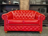 2-zits bank chesterfield, melbourne, rood - afbeelding 1 van  5