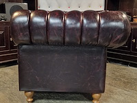 2-zits bank chesterfield, nal, rood - afbeelding 4 van  6