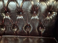 2-zits bank chesterfield, nal, rood - afbeelding 5 van  6