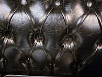 2-zits bank chesterfield, nal, zwart - afbeelding 2 van  5