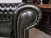 2-zits bank chesterfield, nal, zwart - afbeelding 5 van  5