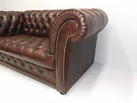 2 zits bank + fauteuil combinatie chesterfield, winchester, bruin - afbeelding 2 van  4