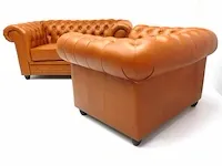 2 zits bankstel + fauteuil combinatie chesterfield, arsenal john, bruin - afbeelding 2 van  5