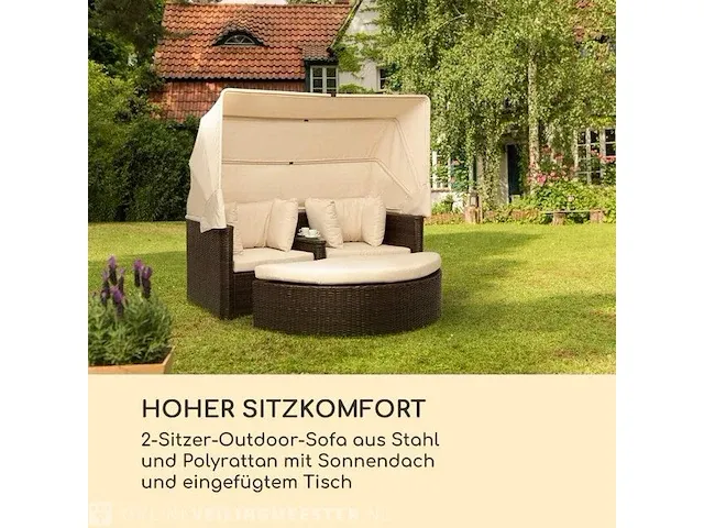 2-zits loveseat/loungebank blumfeldt, gdw8-heartland-ecro, bruin, beige - afbeelding 6 van  13