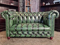 2-zitsbank chesterfield, brighton, groen - afbeelding 1 van  8