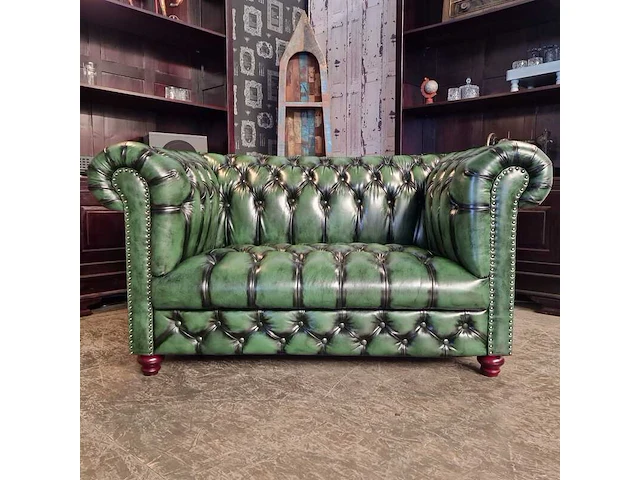 2-zitsbank chesterfield, brighton, groen - afbeelding 8 van  8