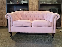 2-zitsbank chesterfield, hampton, roze - afbeelding 1 van  3