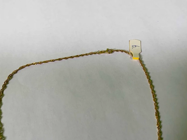 20 karaats geelgouden collier - afbeelding 3 van  4